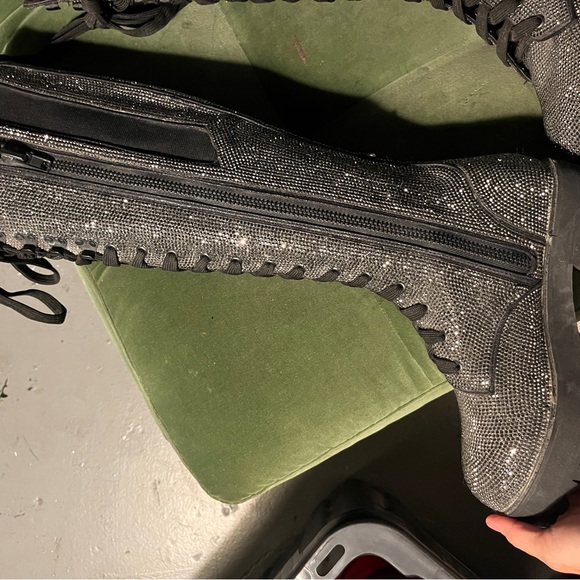 SOLD OUT DOLLSKILL BLING BRIGADE COMBAT BOOT 8 *some flaws: SEE DESCRIPTION* - Picture 6 of 8